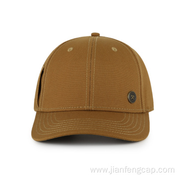 canvas baseball cap with tool pocket